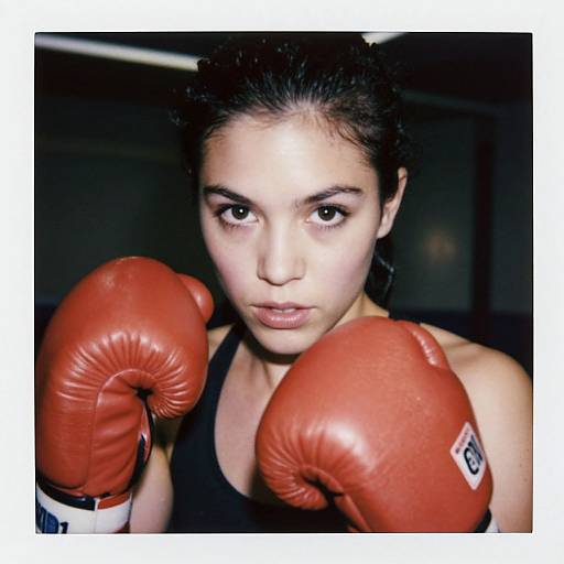 Close-Up Women Boxing Knockout Moment