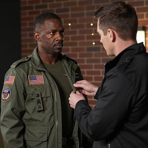 Intense Encounter in a Dimly Lit Room