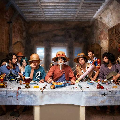 Luffy at the Last Supper Table