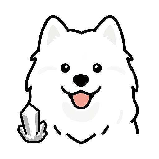 Kawaii Samoyed Geologist Vector Art