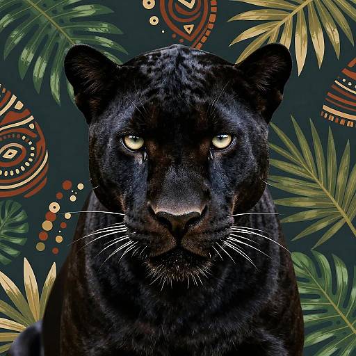 Black Panther Close-Up Art Wallpaper