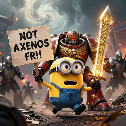 Photograph of Minion holding 