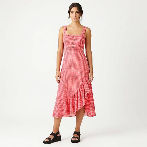 Casual Summer Gingham Sundress Look