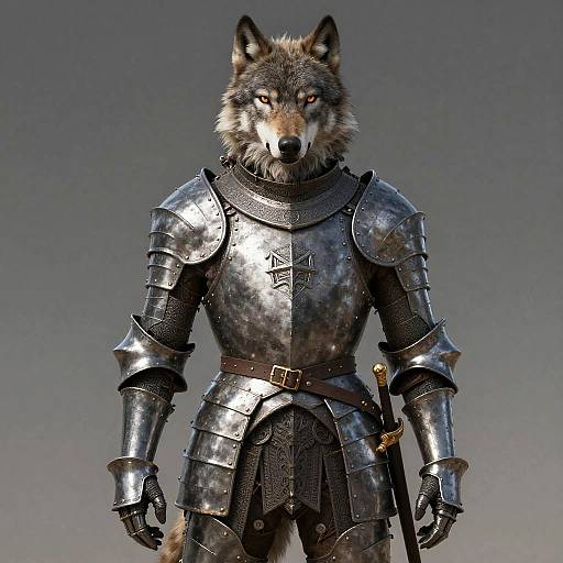 Ultra-Detailed Knight Wolf Portrait