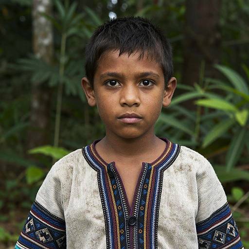 Photorealistic Portrait of Ethnic Boy