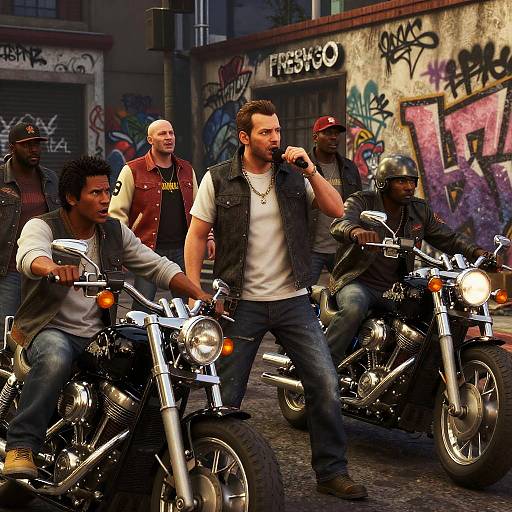 GTA Street Gang Standoff Scene