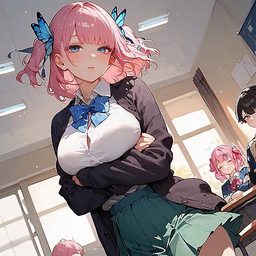 Anime Girl Nino Nakano in Classroom