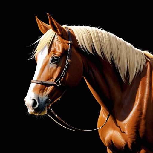 Majestic Horse on Black Background
