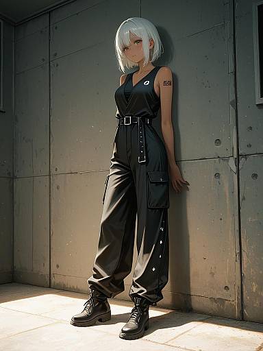 Stylish Woman in Fashionable Jumpsuit