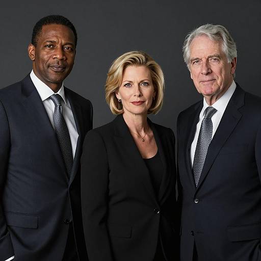 Formal Business Portrait of Three Professionals