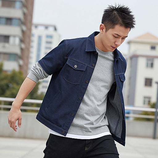 Dynamic European Man in Streetwear