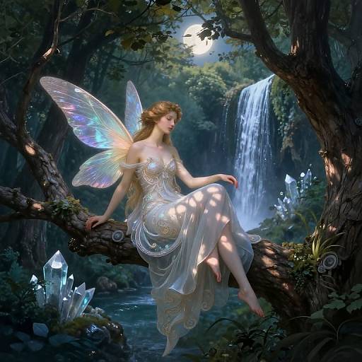 Ethereal Pre-Raphaelite Celestial Nymph