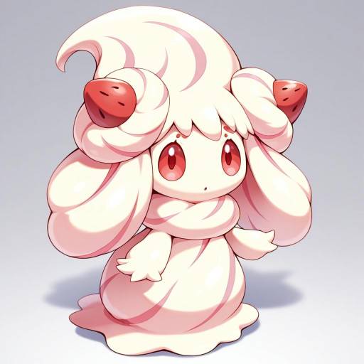 Illustration of Alcremie, pokemon in the style of Sen1986