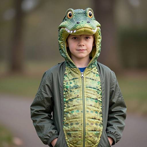 Photorealistic Male in Crocodile Costume