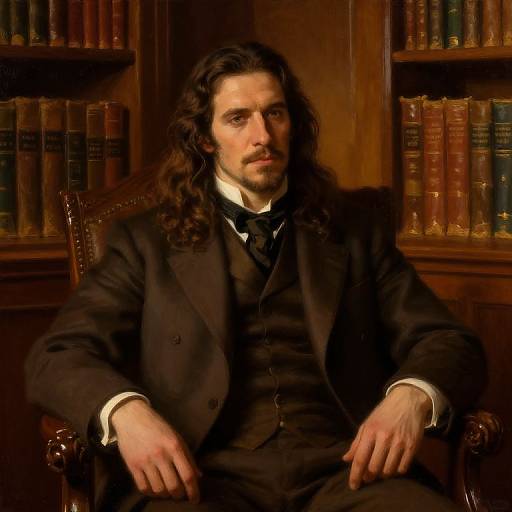 Drake in Vintage Library Portrait