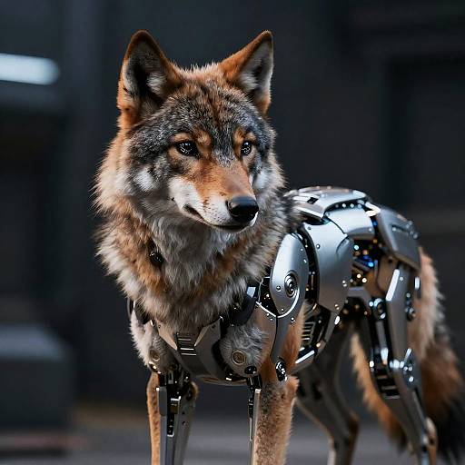 Futuristic Cybernetic Coyote