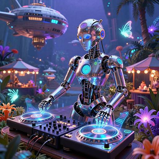 Neon Jungle DJ Android Airship Rave