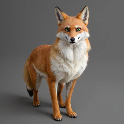 Dynamic Full-Body Portrait of a Fox Dynamic Full-Body Portrait of a Fox