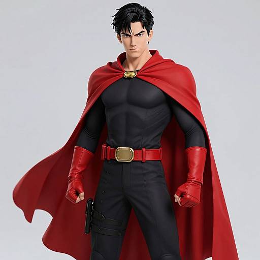 Realistic Male Superhero Anime Character