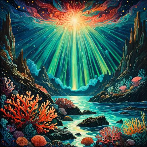 Galactic Coral Reefs with Ethereal Glow