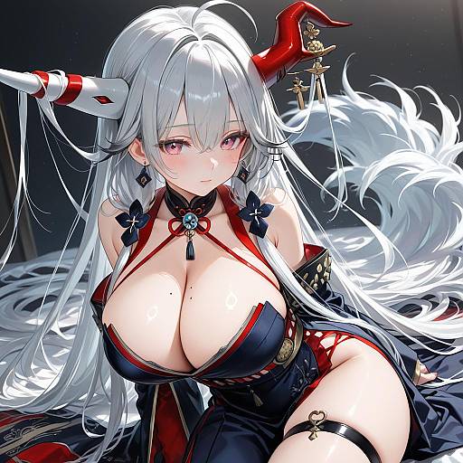 Illustration of Hakuryuu (azur lane), azur lane in the style of Mirei