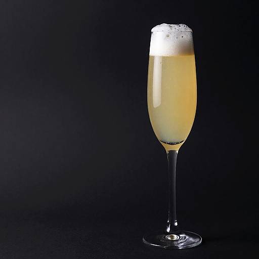 Elegant Champagne Flute with Frothy Drink