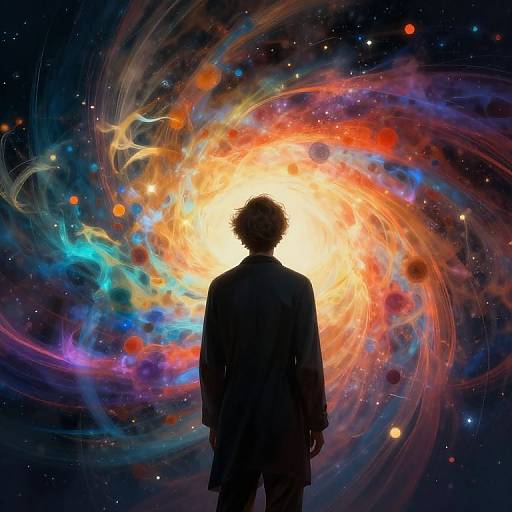 Mathematician Embracing Abstract Imagination