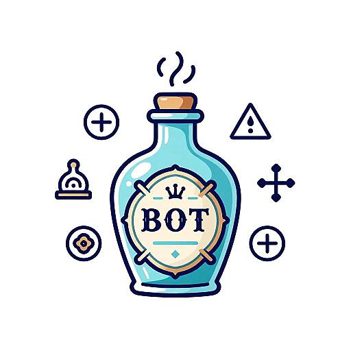 Vintage Potion Logo with Alchemy