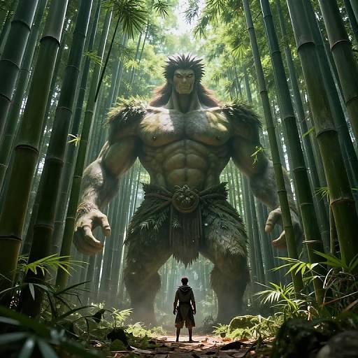 Gigantic Bamboo Atlantes Mythic Titans