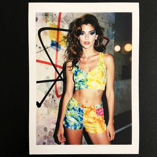 Vibrant Woman in Acid Fashion Art