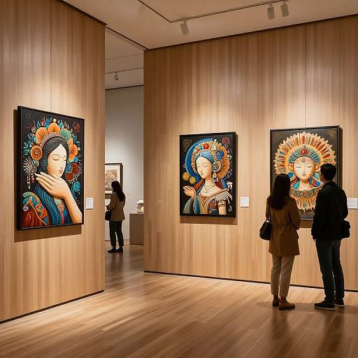 Artful Hand-Painted Gallery Showcase