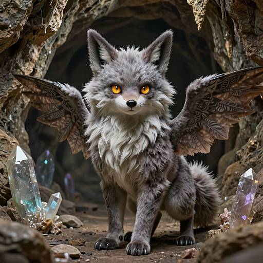 Bat Fursona in Mystical Cave