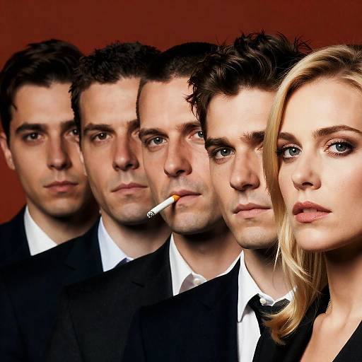 Diverse Portraits Against Warm Background