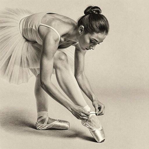 Hyperrealistic Ballerina Pencil Drawing