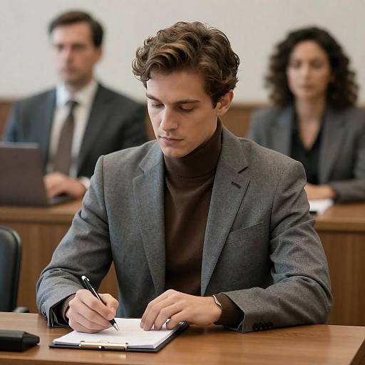 Courtroom Portrait of Man in Suit
