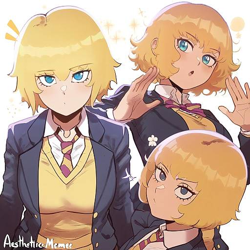 Illustration of Hanazawa teruki, mob psycho 100 in the style of Aestheticc-meme