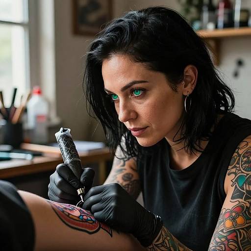 Portrait of Skilled Tattoo Artist