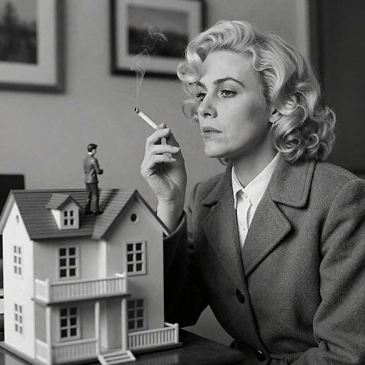 Intense Portrait of a Thoughtful Woman