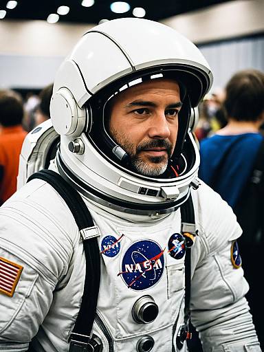 Man in NASA Spacesuit Costume at Sci-Fi Convention