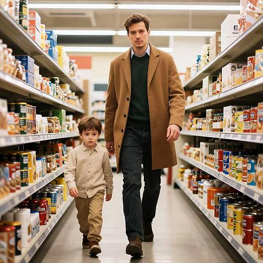 Grocery Store Aisle with Emotion