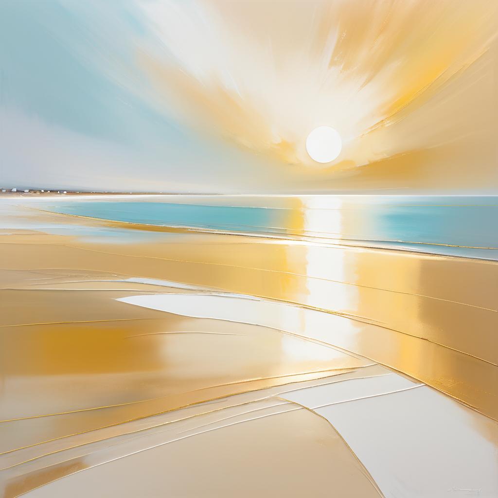 Serene Abstract Beach Scene in Pastels