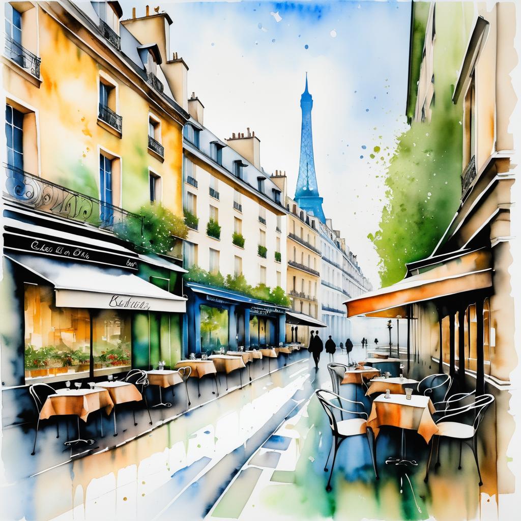 Translucent Artistic Landscape of Paris