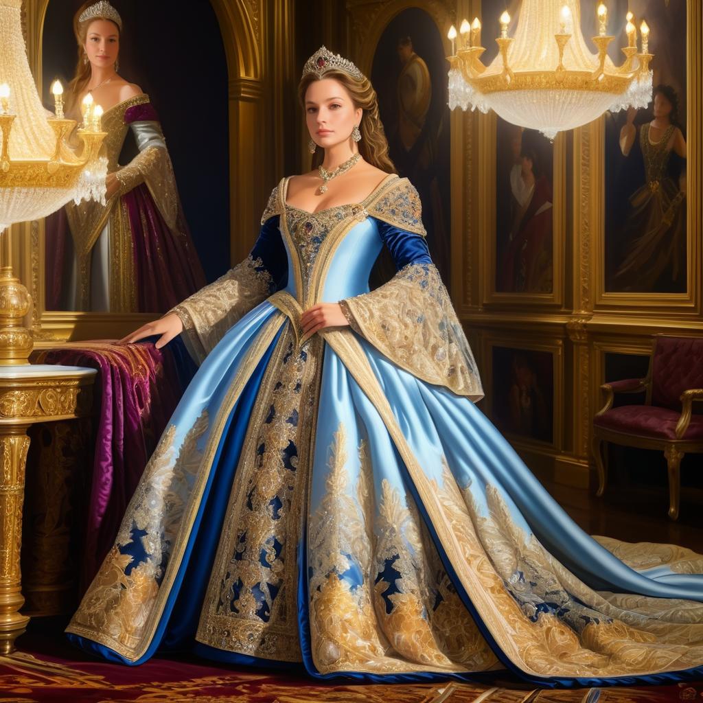 Regal Queen in Opulent Royal Setting