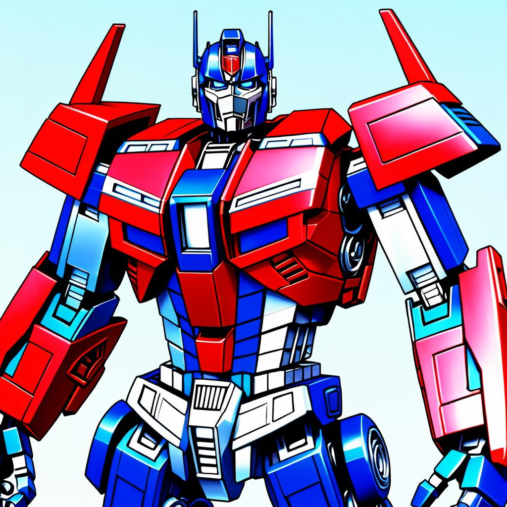 High Detail Rendering of Optimus Prime