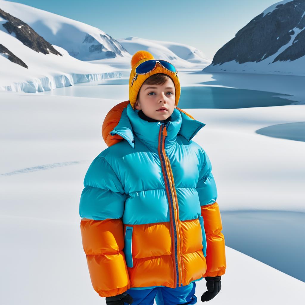 Adventurous Boy in Puffer Jacket