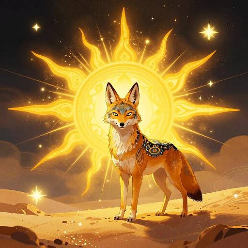 Radiant Jackal Mystical Sun Flares