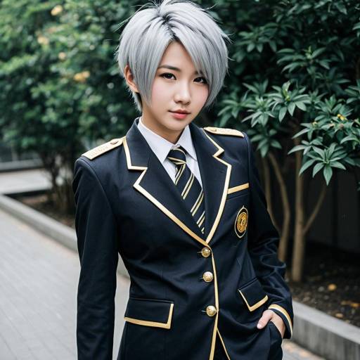 Cosplay of Koichi Hirose in Black School Uniform