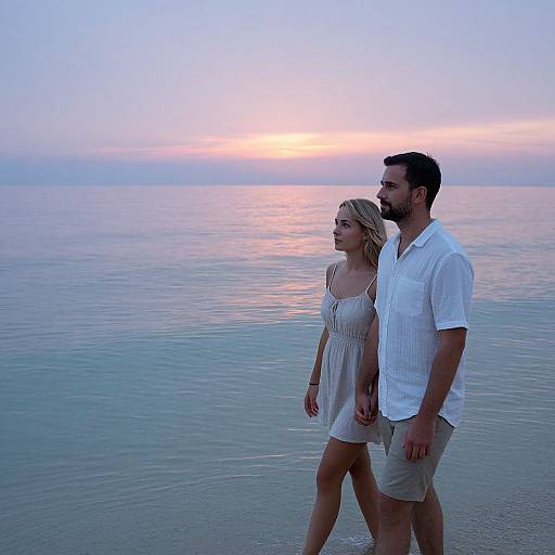 Tranquil Twilight Ocean Walk