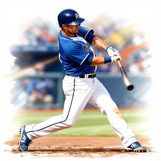 Dynamic Mike Trout Baseball Illustration