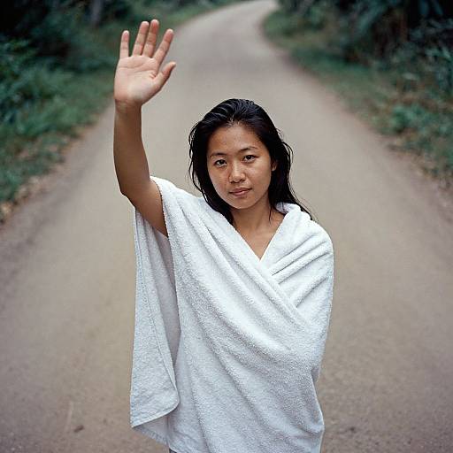 Analog Style Portrait on Dirt Road